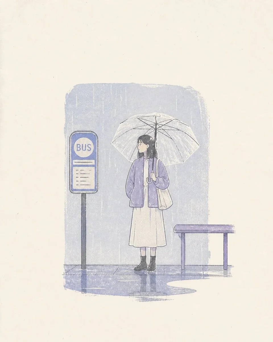 Pastel Risograph Calm Poster