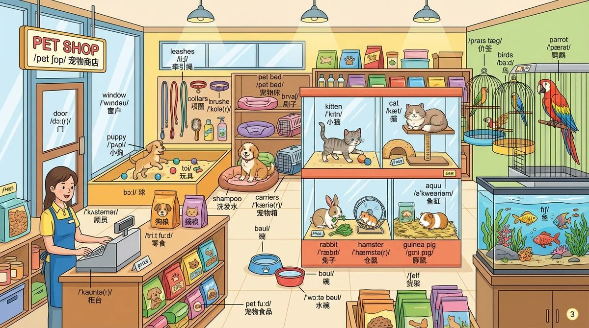 Pet Shop Paradise: Learn English with Every Paw