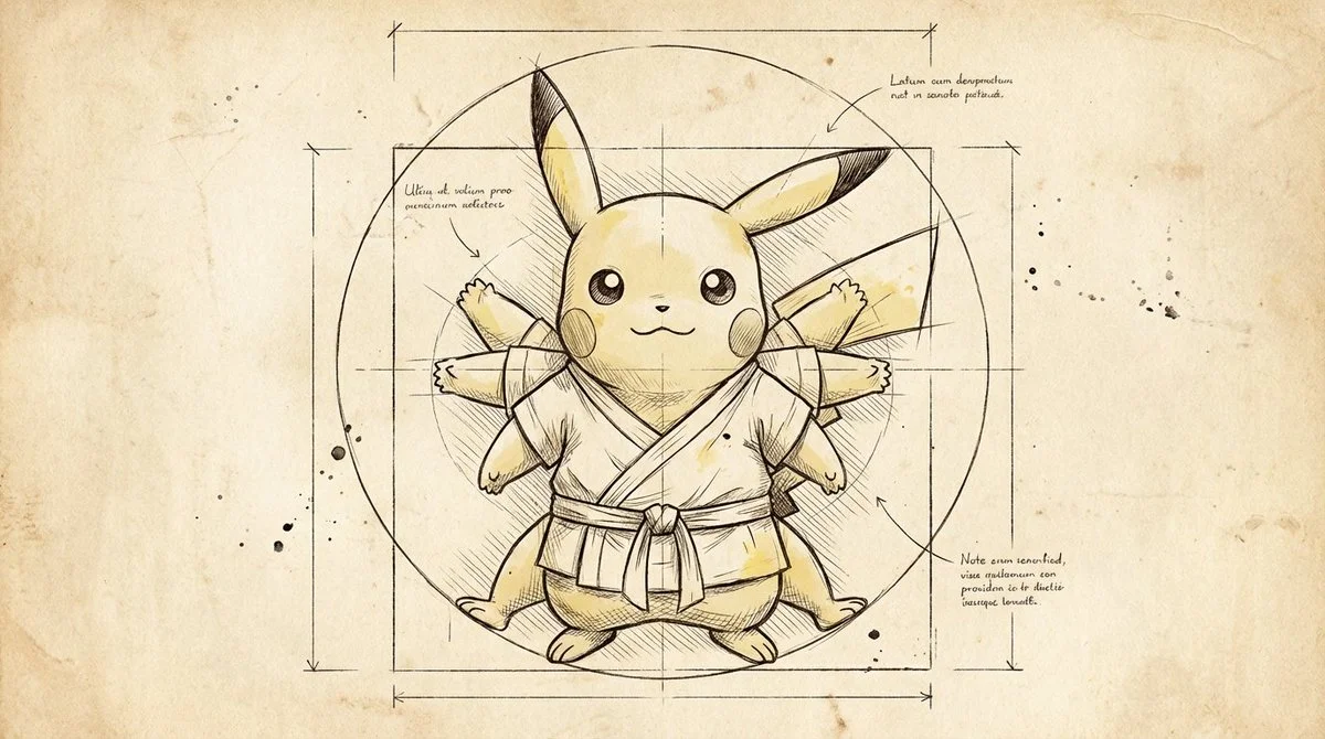 Pikachu in Renaissance Balance: A Playful Tribute