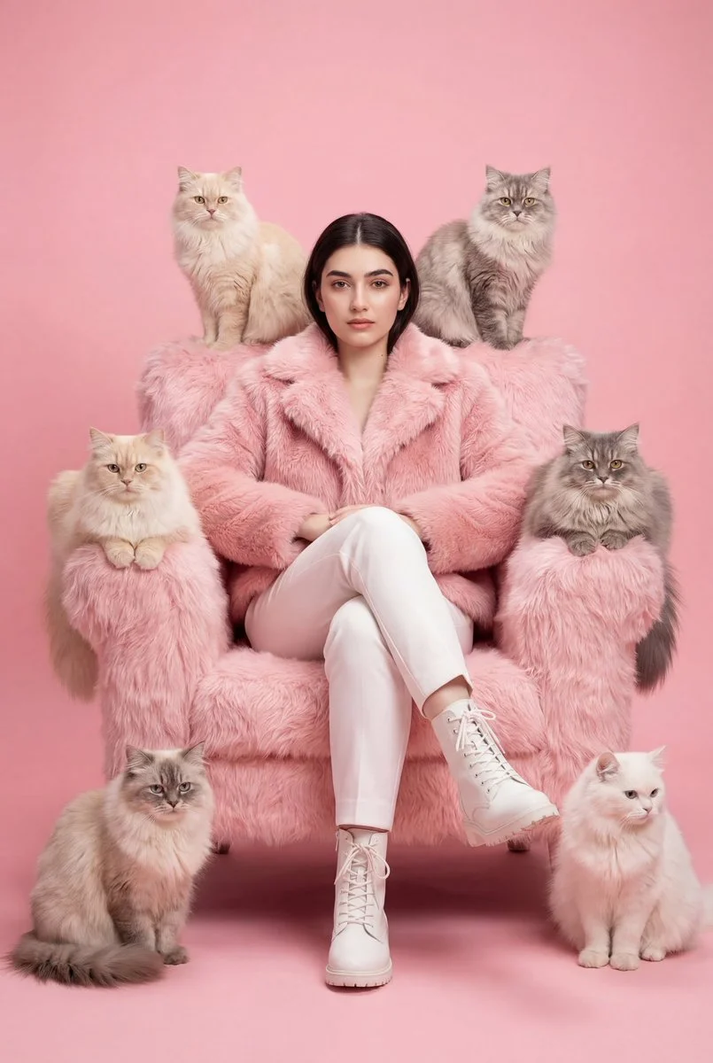 Pink Plush Reign: Cat Couture