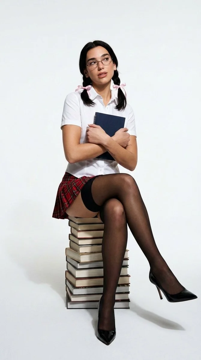 Pink Ribbons and High Fashion: Dua Lipa's Playful Portrait