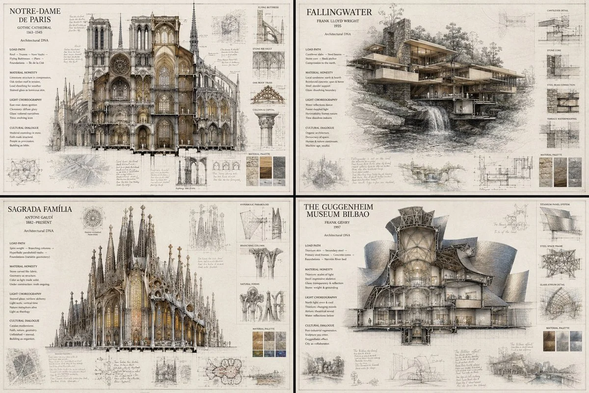 Piranesi-style cross-section reveals hidden structural DNA of Gothic cathedral