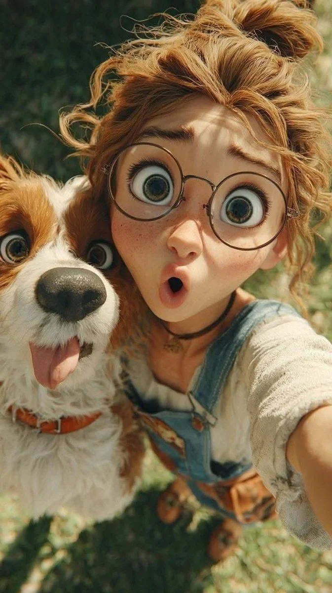 Pixar Magic: A Playful Selfie Moment