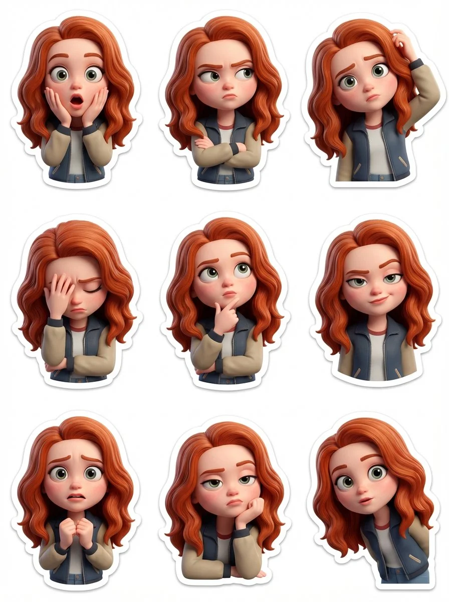 Pixar-Style Joe Keery: A 3D Sticker Journey