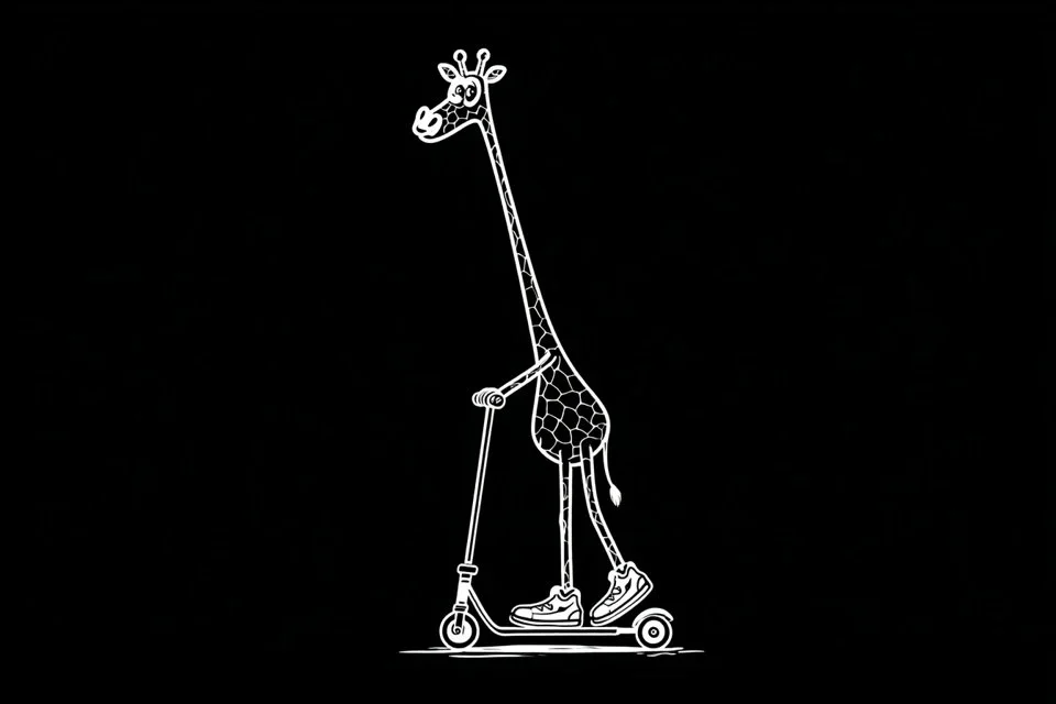 Playful Cartoon Line Art