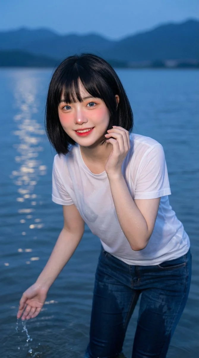 Playful Elegance by the Water's Edge