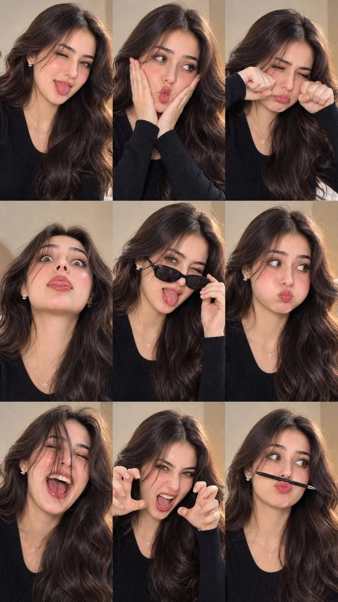 Playful Woman Winks and Sticks Tongue Out in Close-Up Portrait