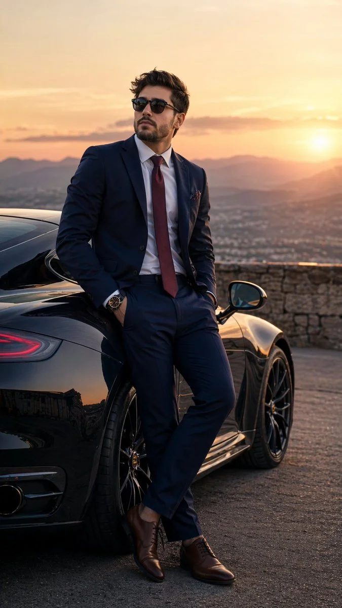 Poised Ambition: Youth and Power in Golden Hour Glow