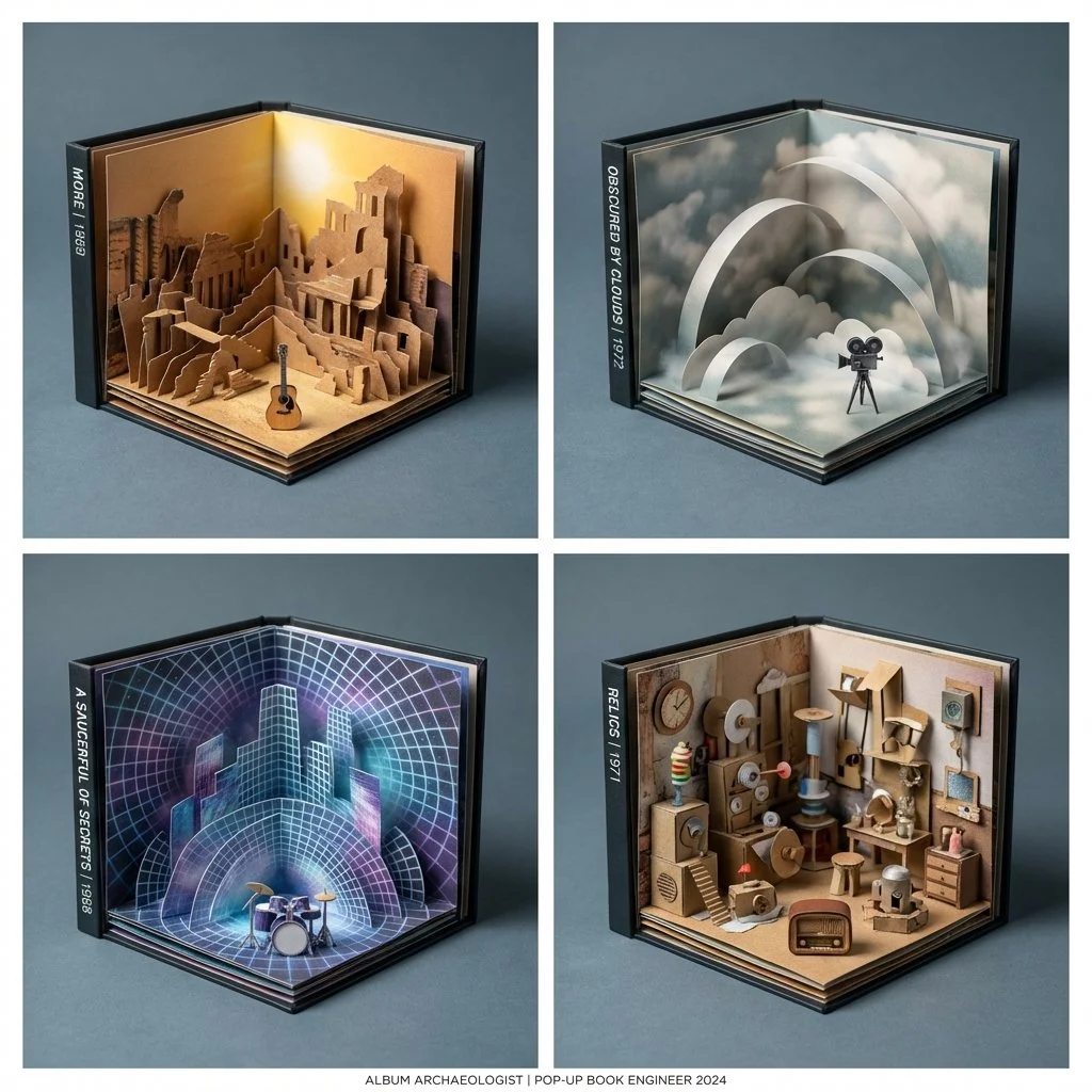Pop-Up Worlds: Visualizing Pink Floyd-Inspired Hidden Albums