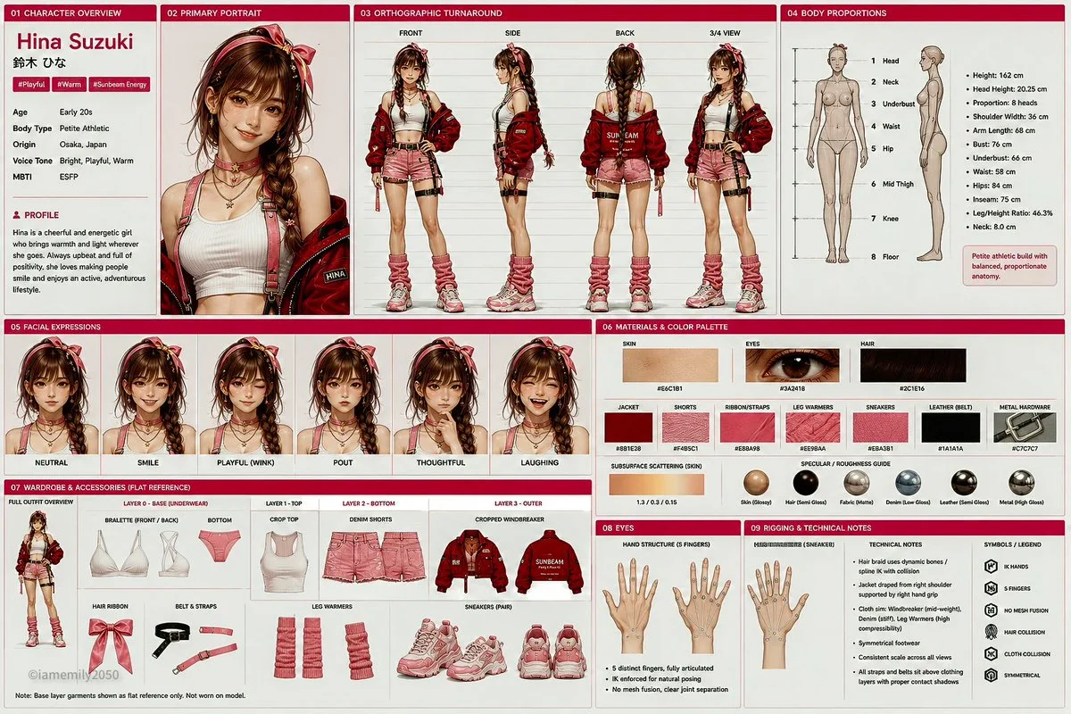 Precision Character Sheet for Adult Design