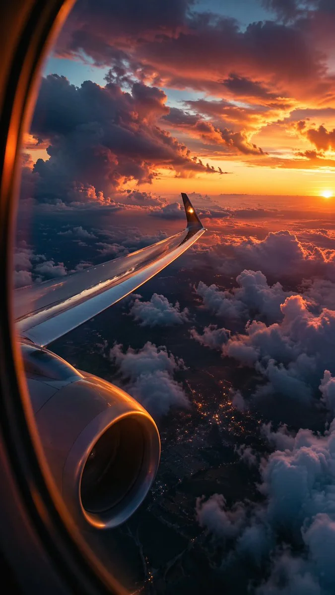 Quiet Awe Above the Clouds at Sunset