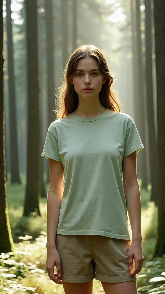 Quiet Strength in a Sunlit Forest Clearing