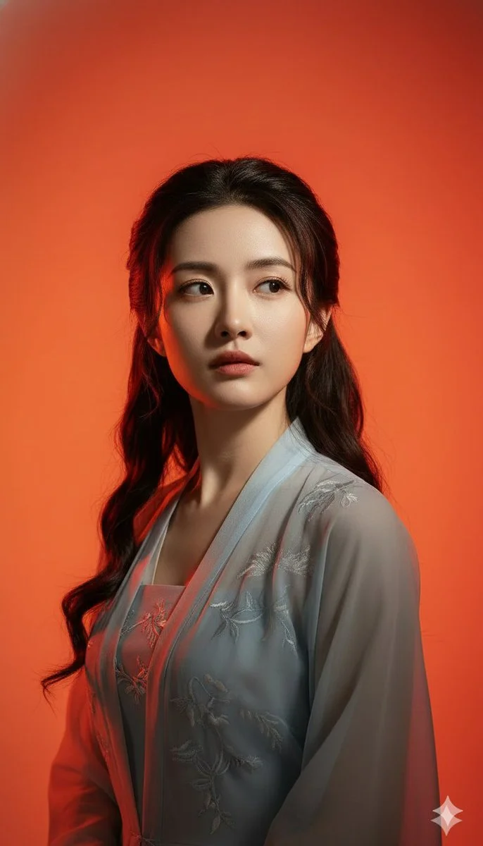 Radiant Elegance: Chinese Beauty in Studio Light