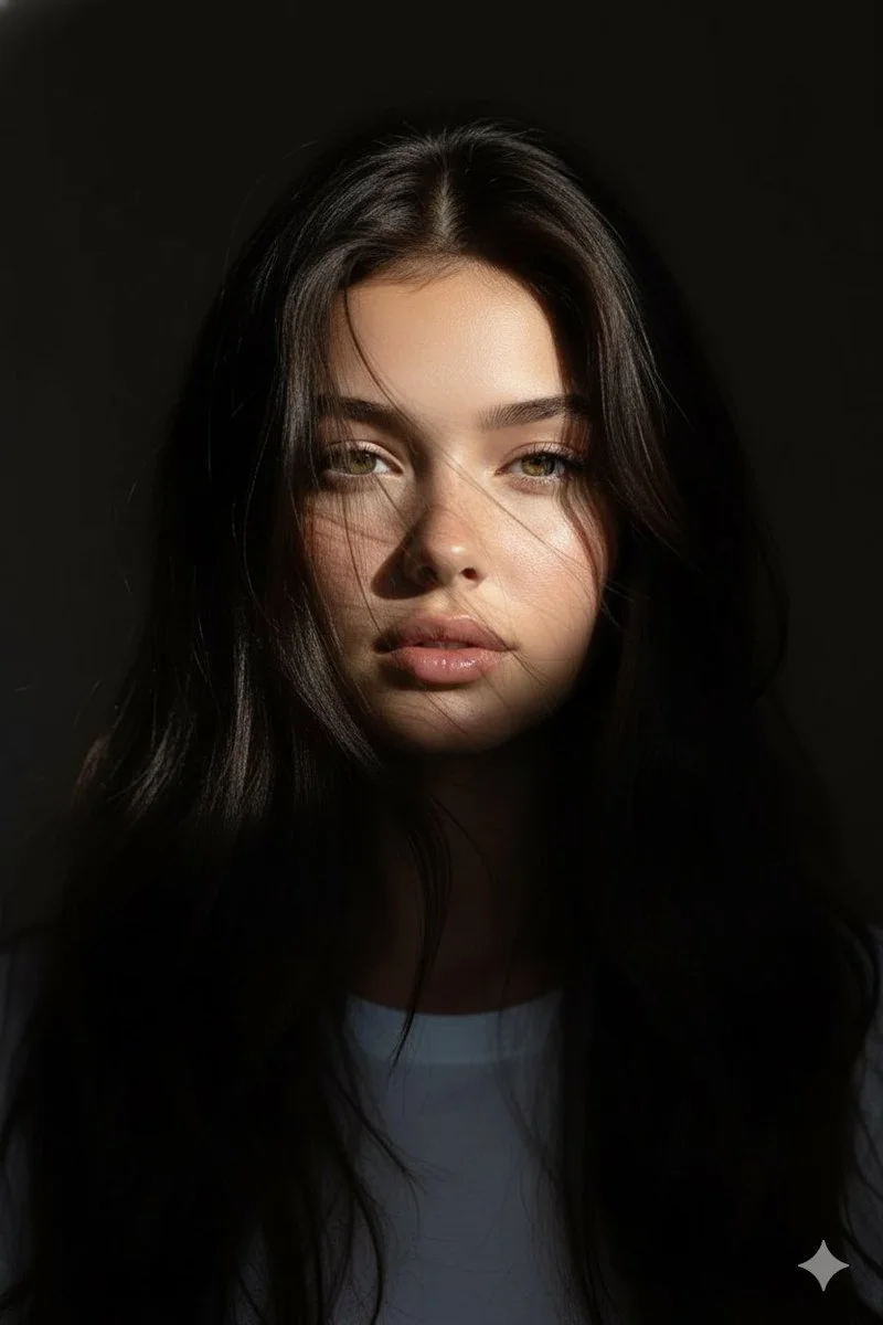 Radiant Shadows: A Noir Portrait of Elegance