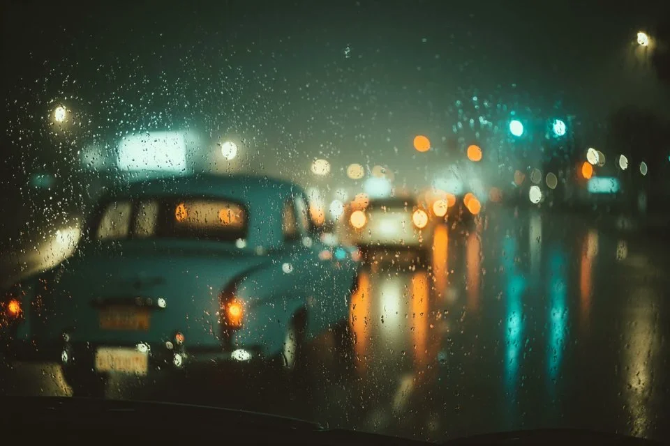 Rainy Reflections: A Cinematic Perspective