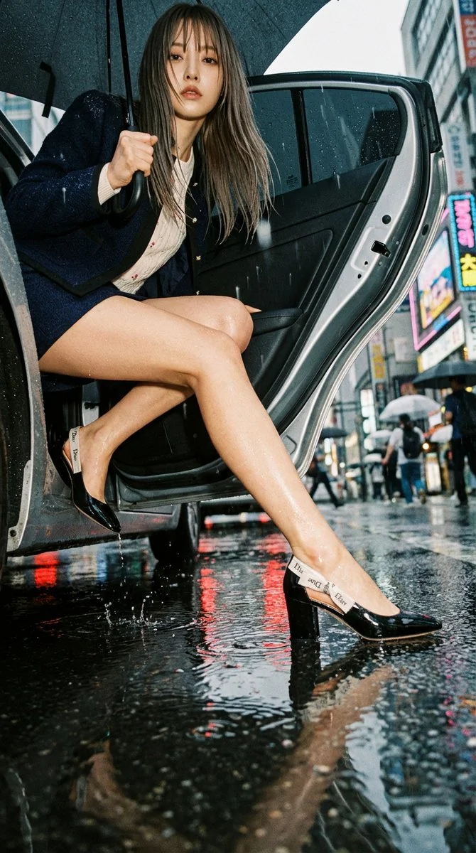 Rainy Runway: A Cinematic Fashion Escape