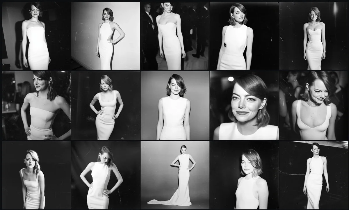 Raw Authenticity: Textured Film Portrait of Emma Stone