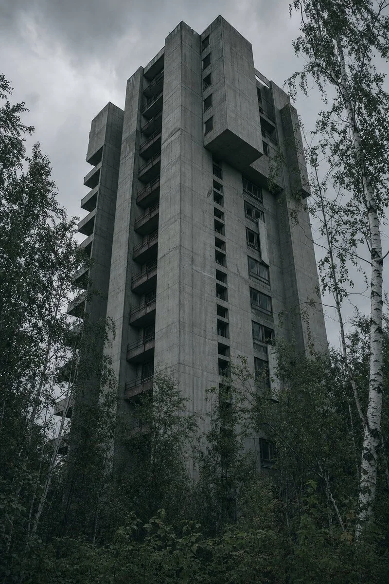 Raw Brutalism: Nature's Embrace