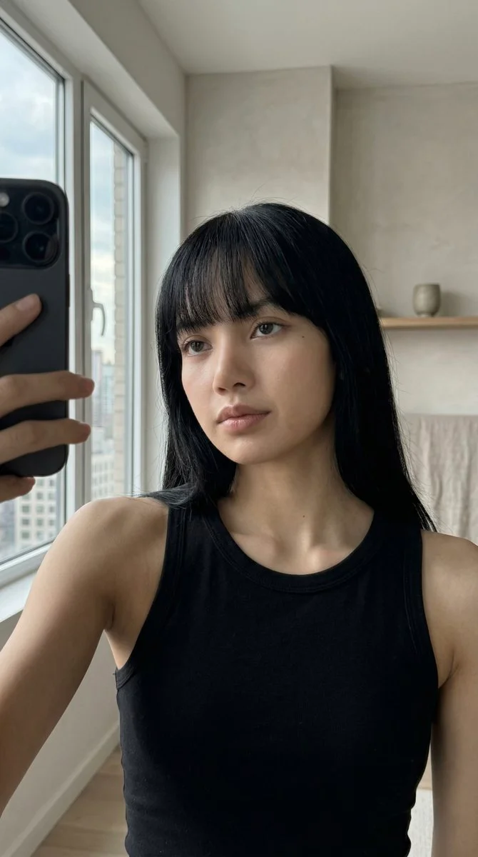 Raw Intimacy: Lisa-Inspired Selfie in Natural Window Light