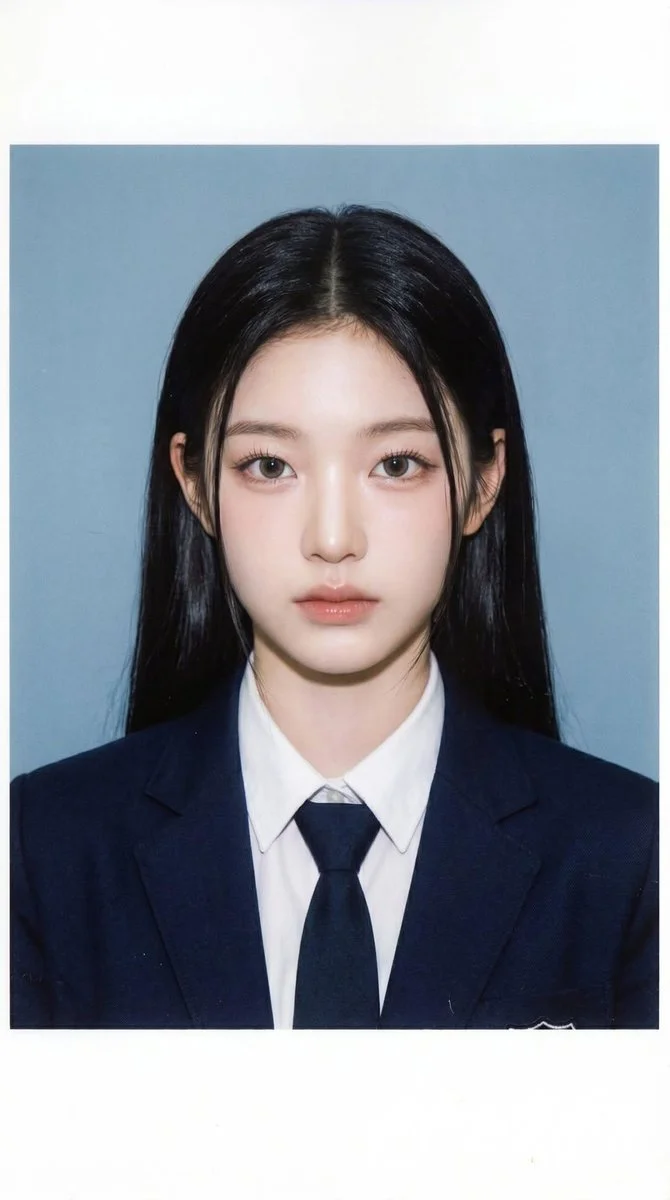 Realistic Portrait of a Young Woman in Formal Attire