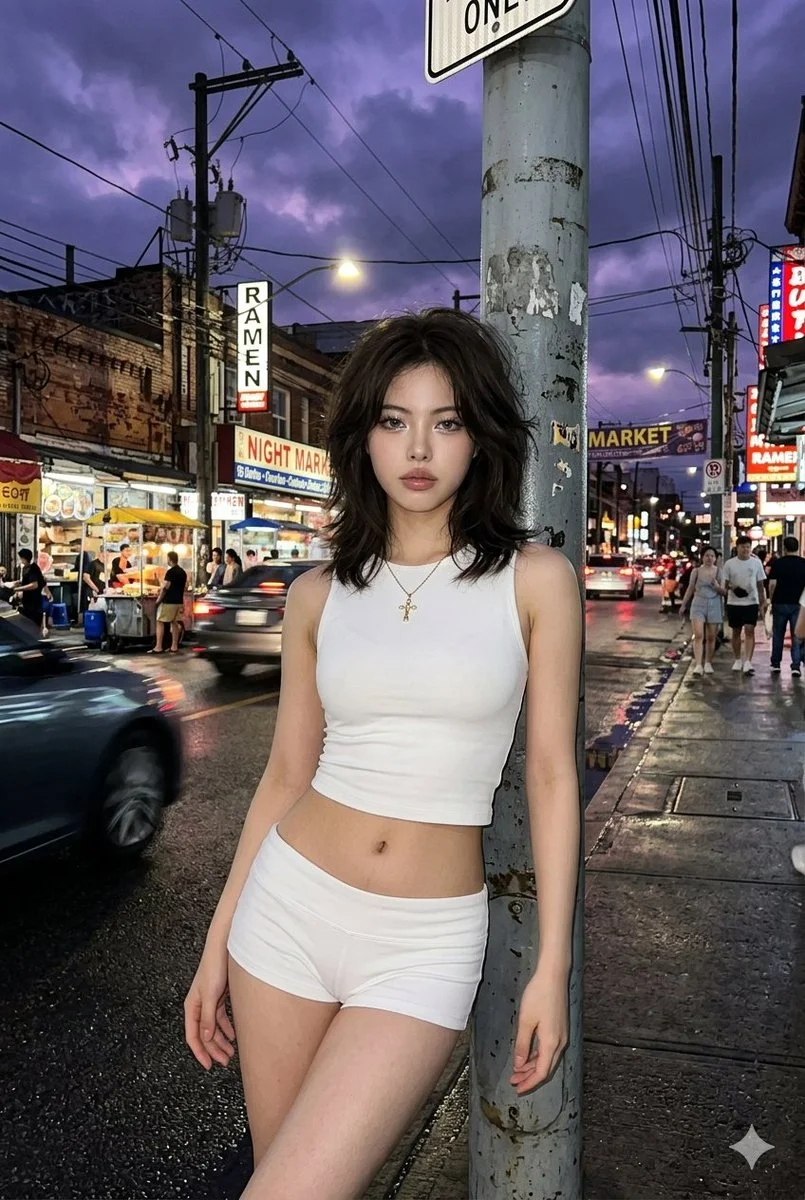 Rebellious Glow in the Neon Night