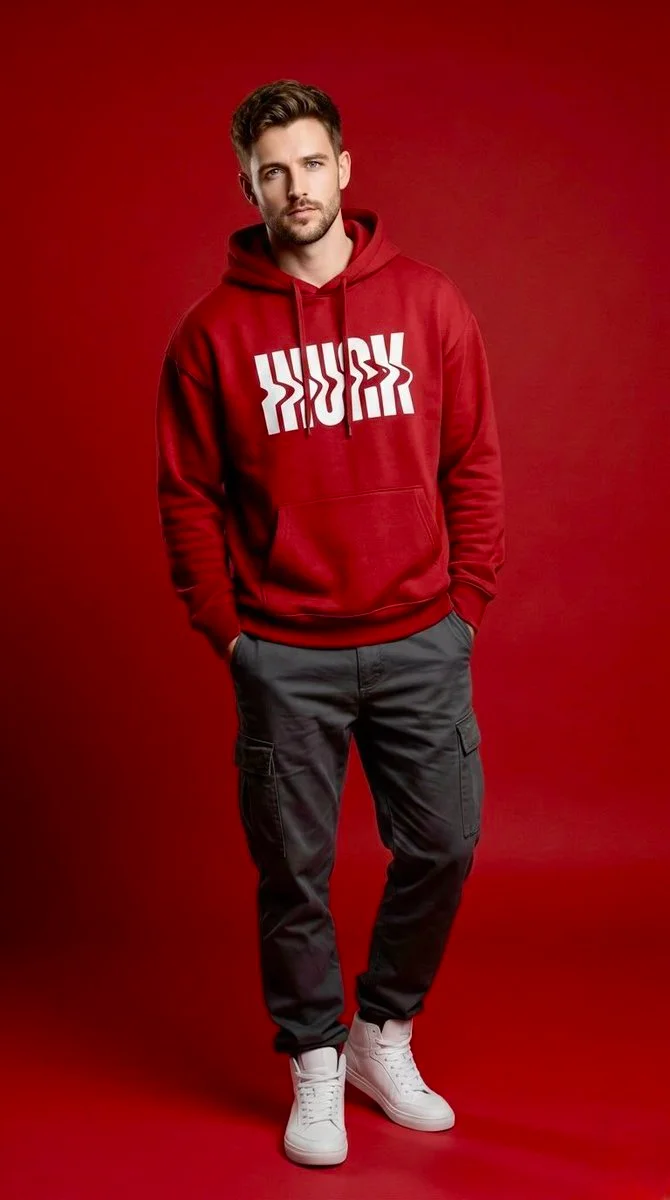 Red Hoodie in Sharp Focus