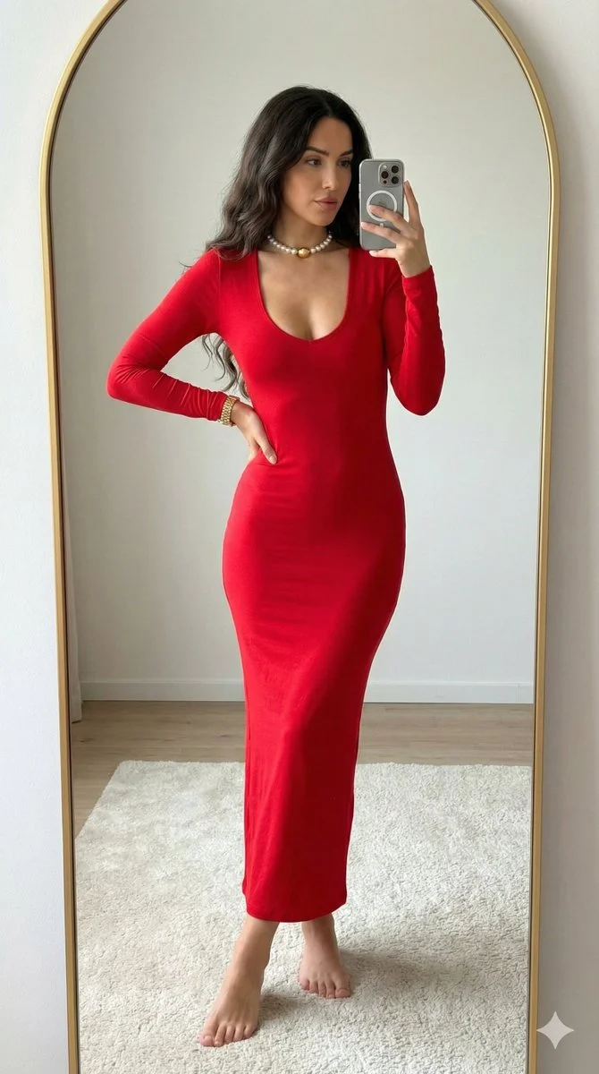 Reflecting Glamour: A Stylish Selfie