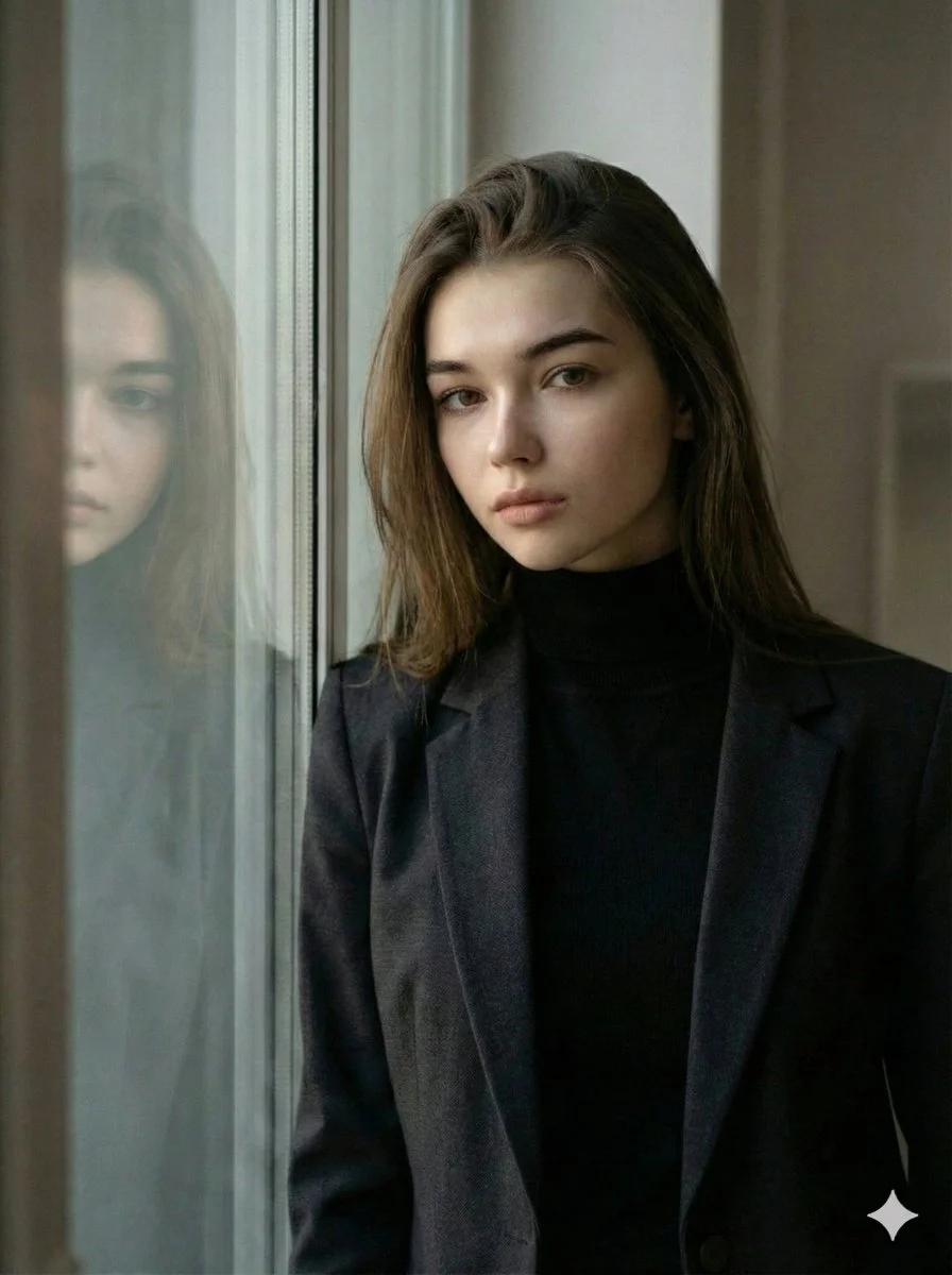 Reflections of Elegance: A Portrait in Monochrome