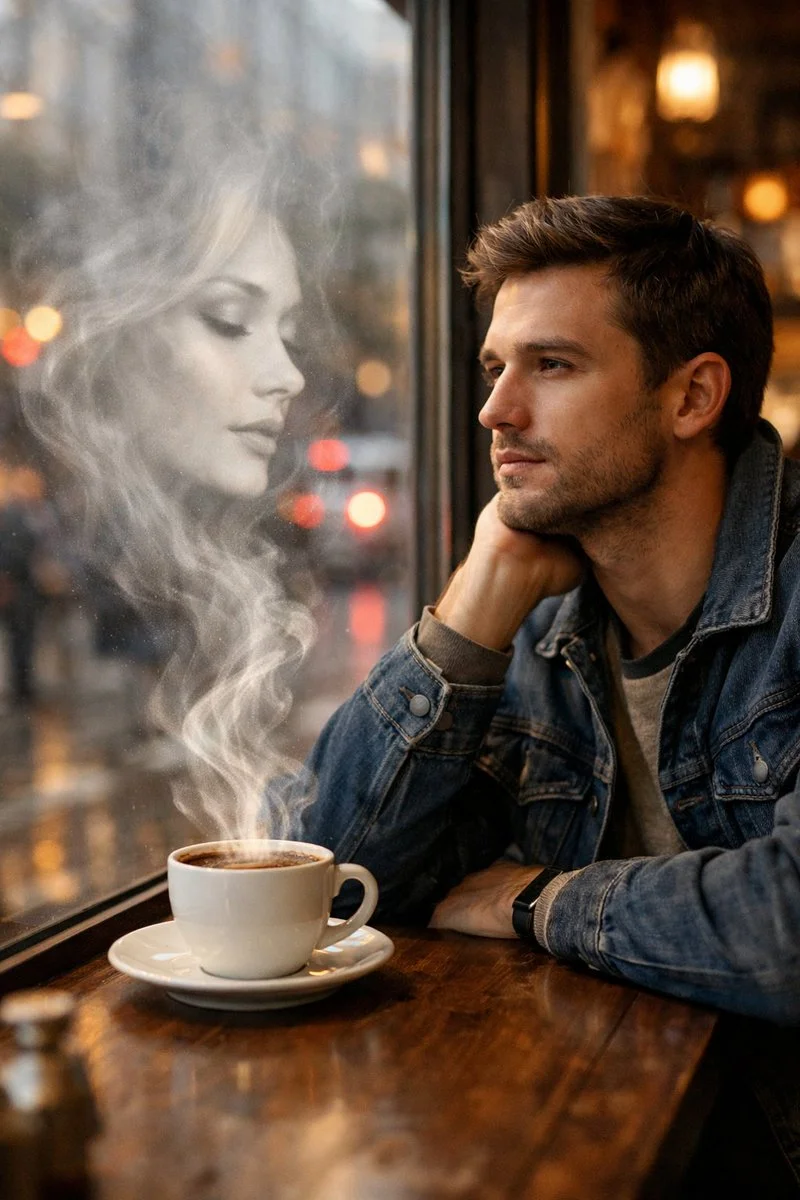 Reflections of Longing: A Man Lost in Vapor Dreams