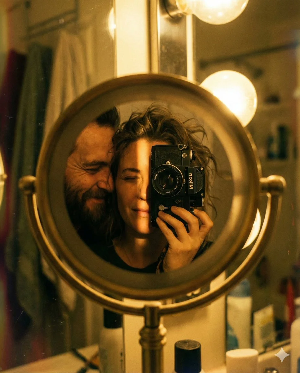 Reflections of Romance: A Bathroom Portrait