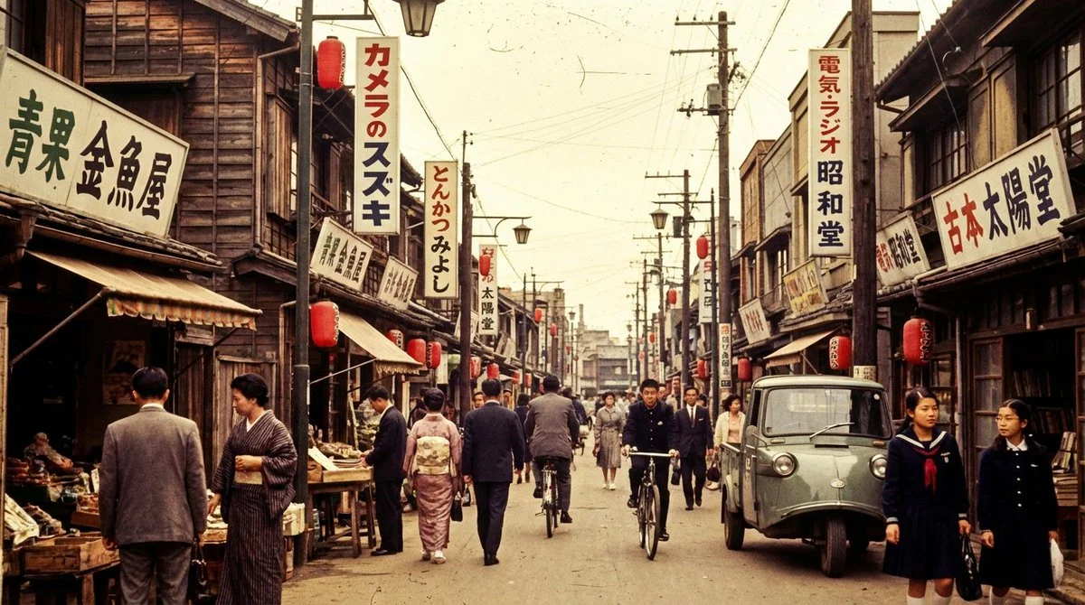Reimagining Japan's Economic Boom: A Pixelated Marketplace