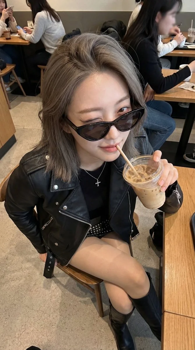 Relaxed Vibes: A Stylish Pause in a Cozy Urban Cafe