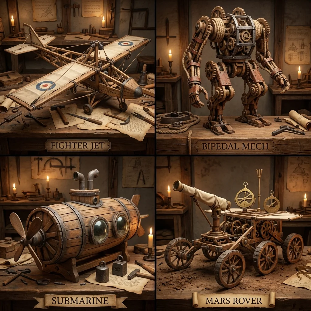 Renaissance Rebirth: Da Vinci's Wooden Mech and Machines