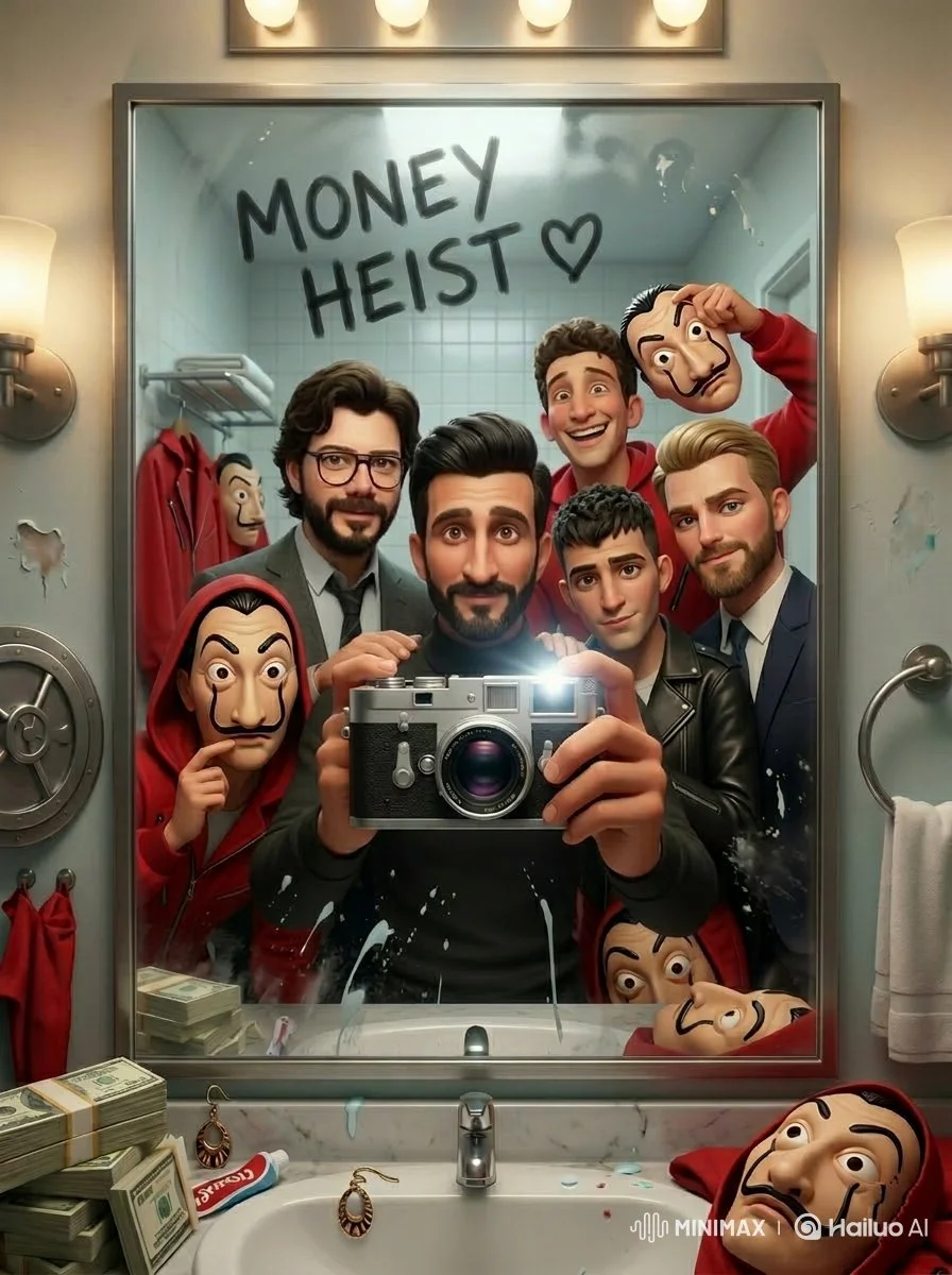 Retro Horror Mirror Selfie