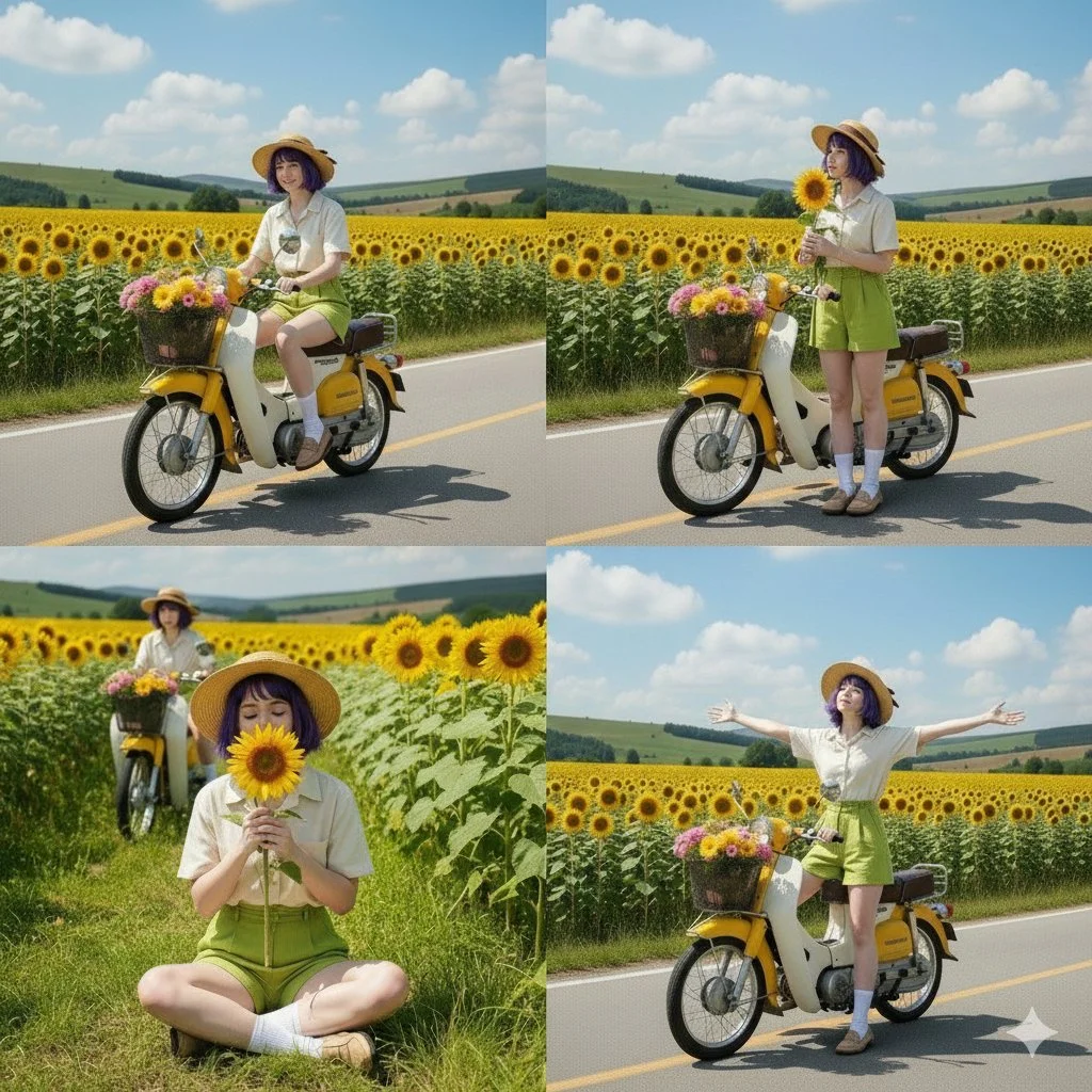 Retro Magic: Nature's Sunlit Canvas