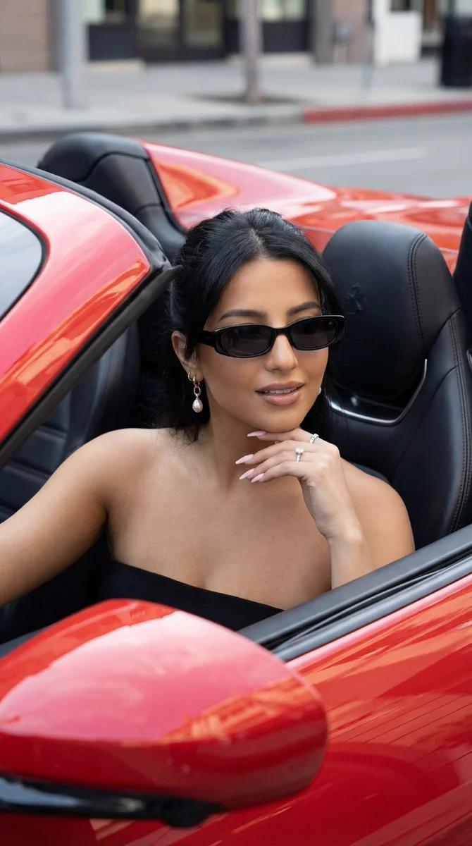 Revved Up Elegance: The Red Convertible Muse