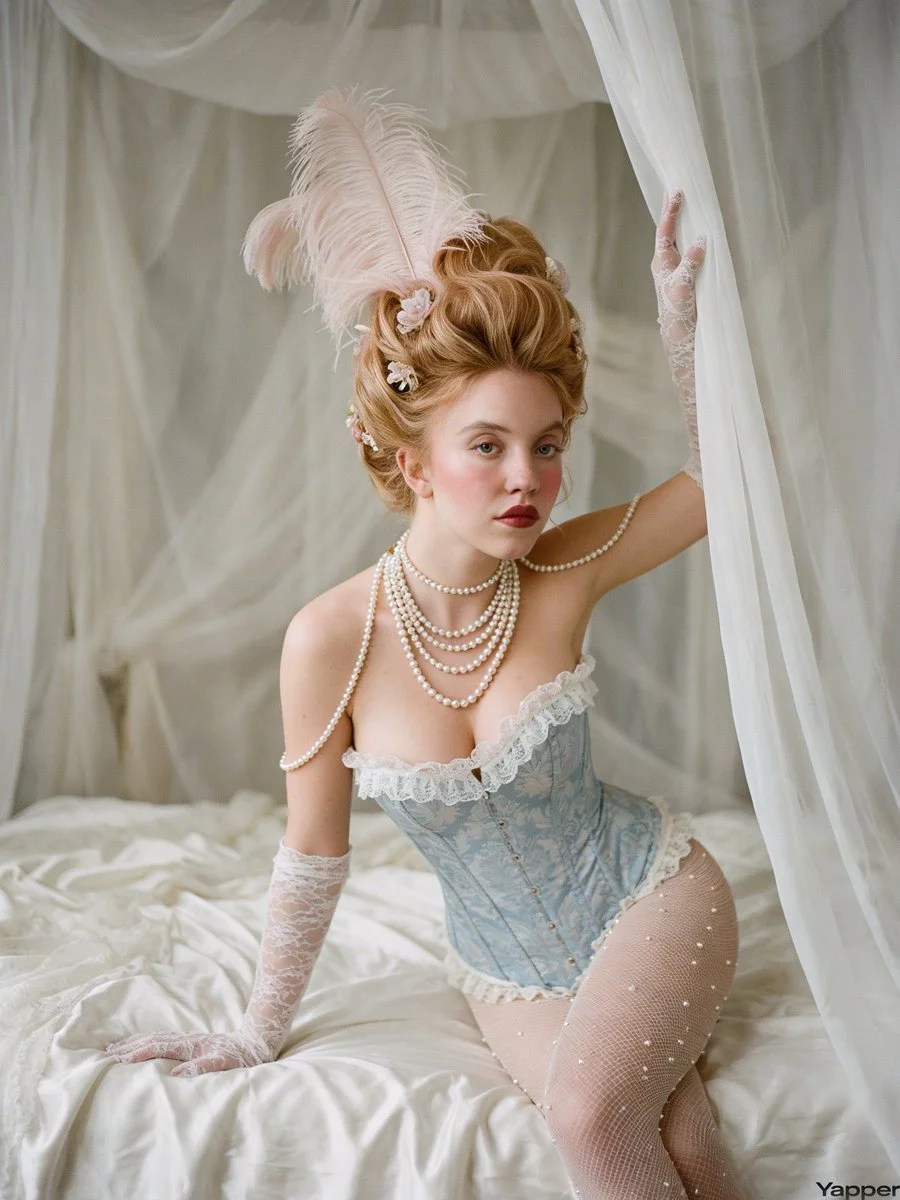 Rococo Reverie: Strawberry-Blonde Elegance