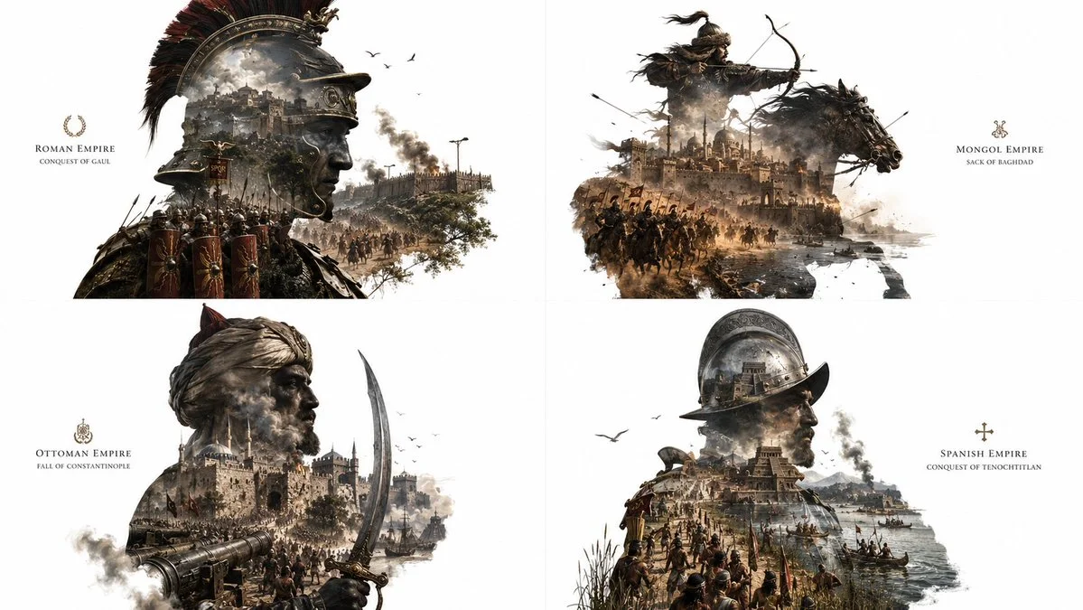 Roman Empire silhouette reveals Colosseum's gladiatorial battles within