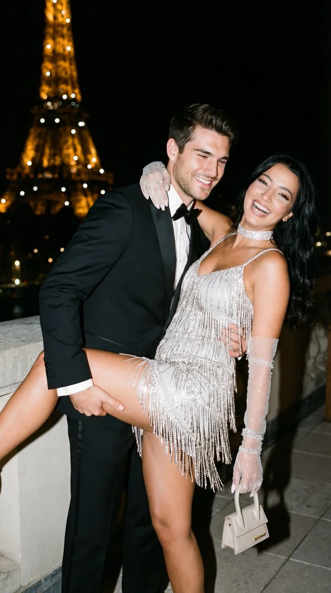 Romantic Nights in Paris: A Cinematic Couple Portrait