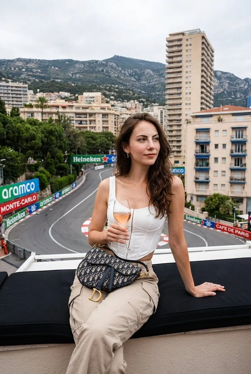 Rosé Reflections on a Monaco Rooftop