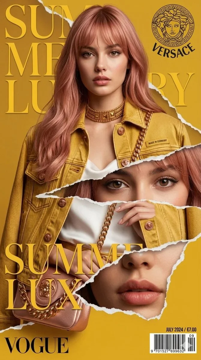 Rose-Gold Collage Vogue Cover