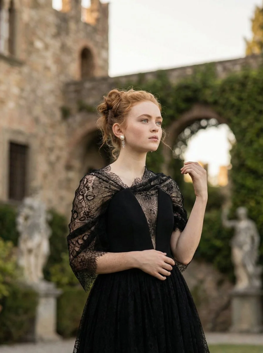 Sadie Sink: A Poetic Portrait in a Timeless Garden