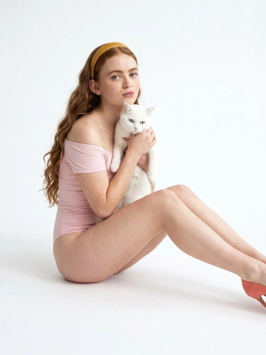 Sadie Sink in Minimalist Studio Elegance