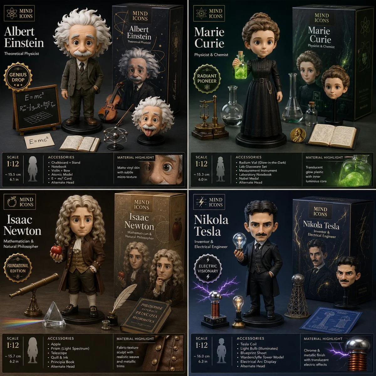 Scientists as Luxe Collectible Figures: A Premium Toy Launch
