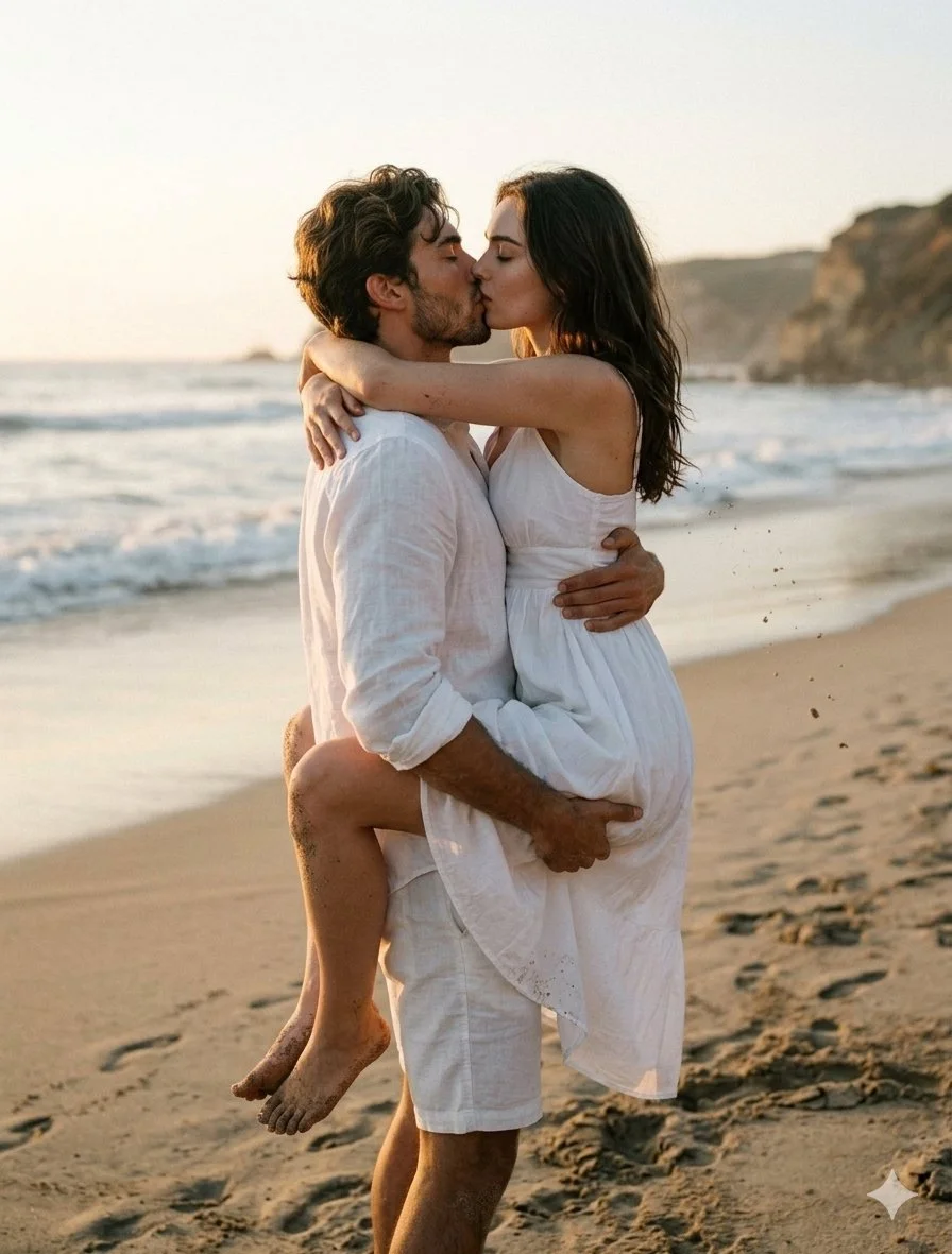 Seaside Embrace at Sunset