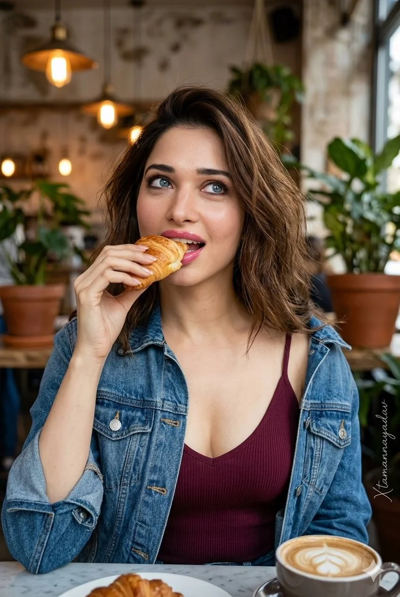 Seductive Morning Moment: Tamanna’s Intimate Coffee Break