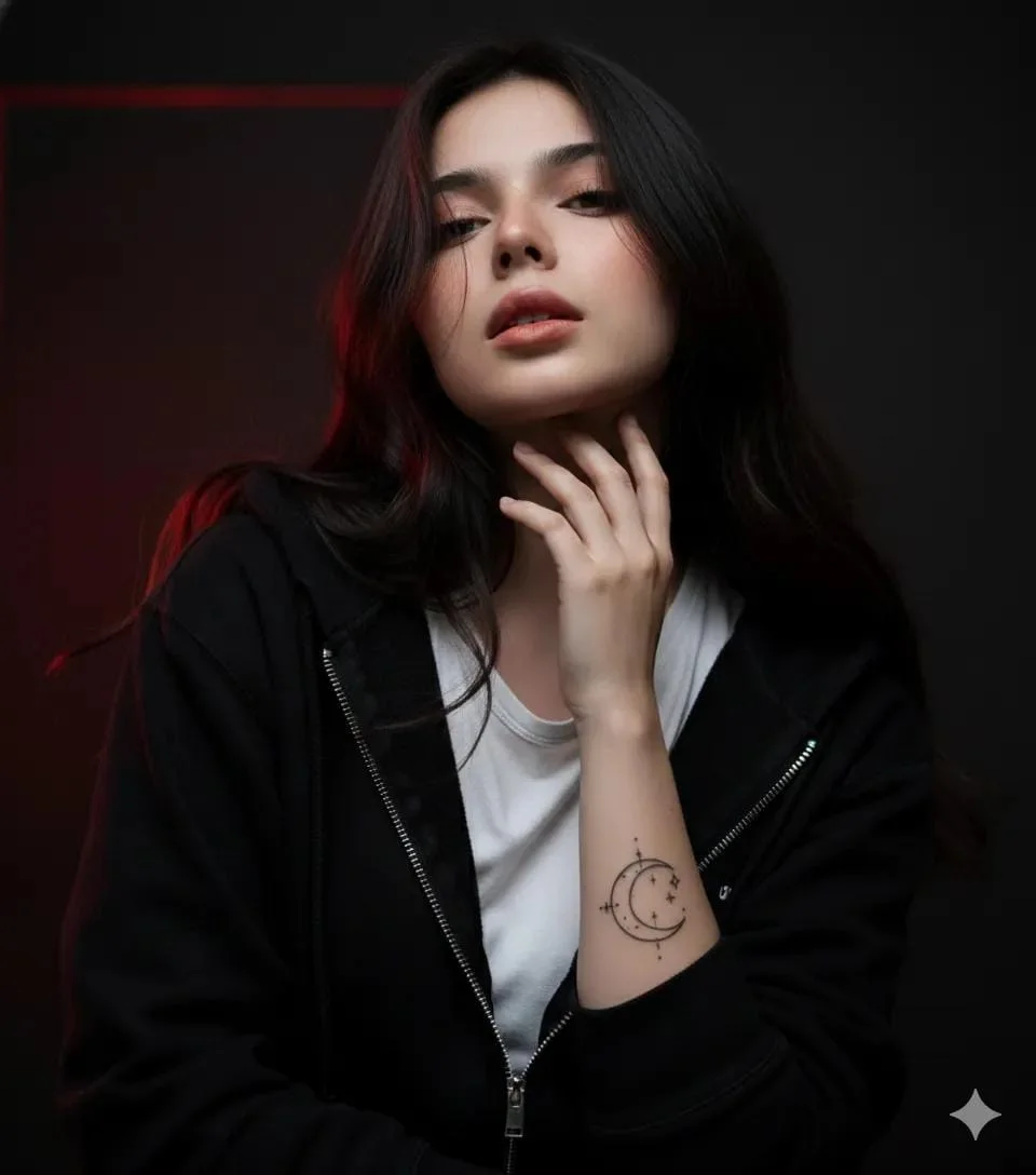 Seductive Shadows: A Portrait of Confidence