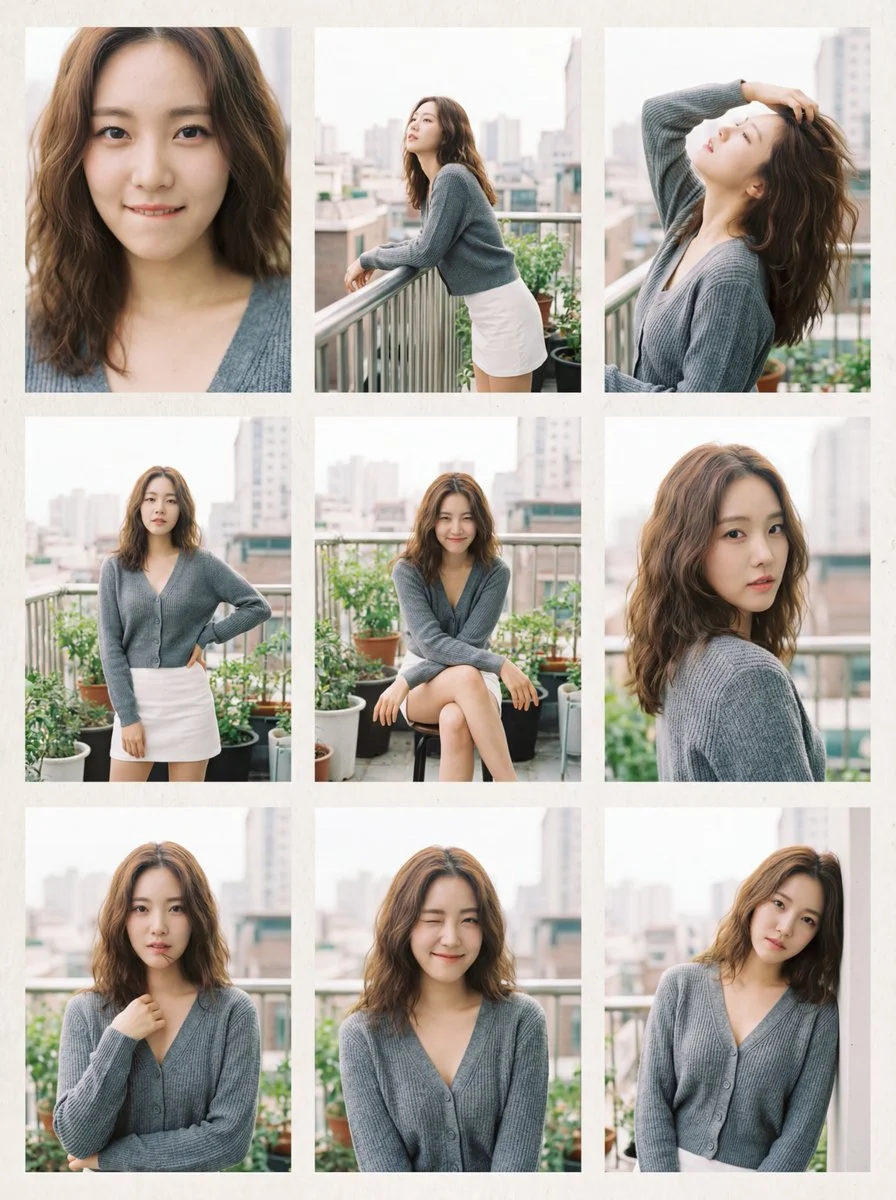 Seductive Urban Balcony Moments in 9 Frames