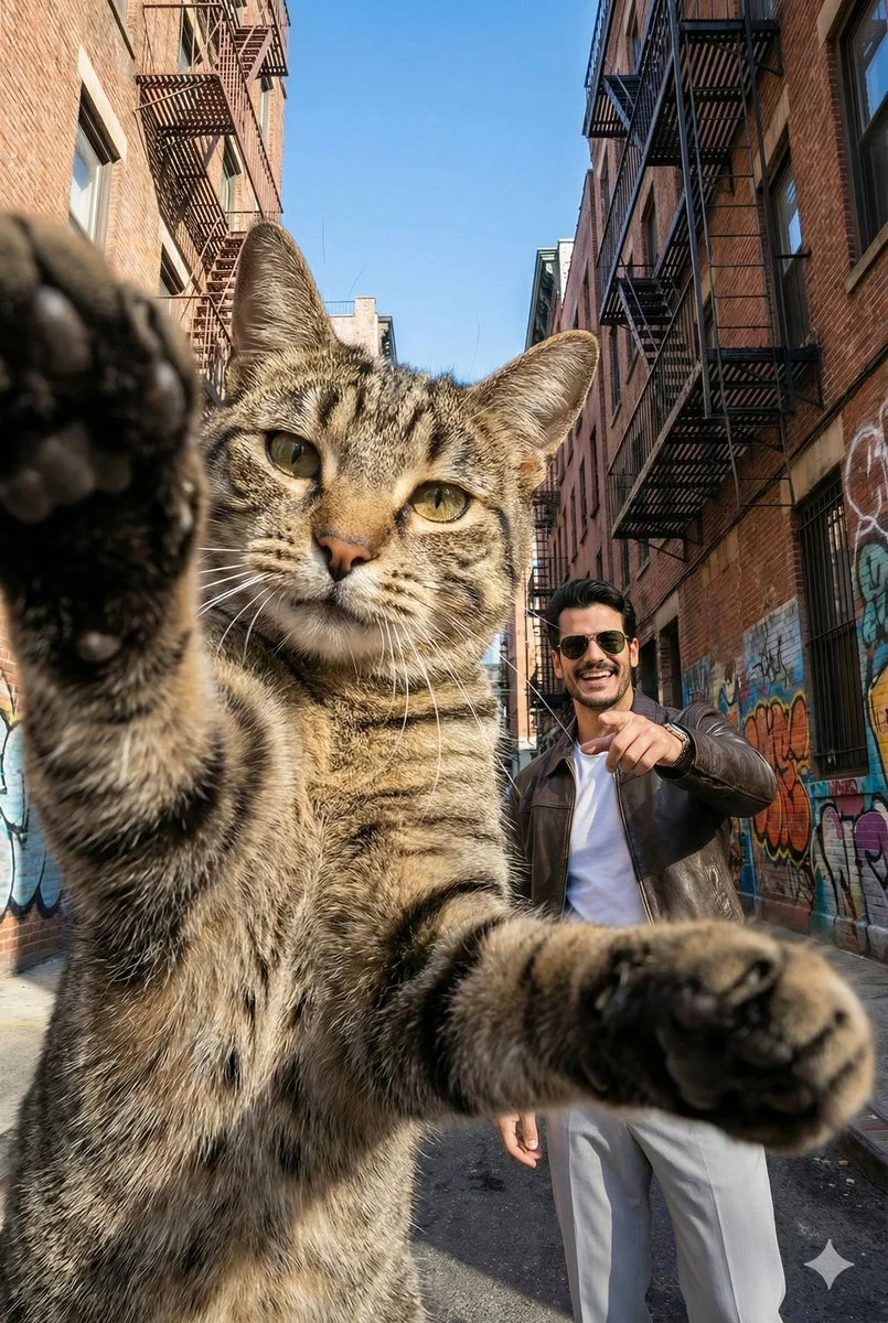 Selfie Time: The Tabby Takes Center Stage!