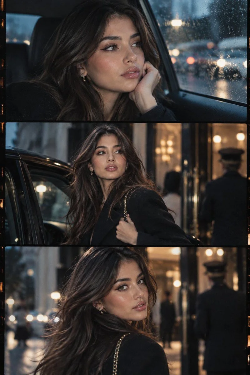 Sequential Portrait Frames Reveal a Cinematic Story in Three Shots
